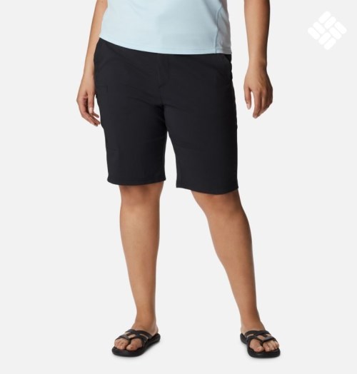 Columbia On The Go Long Shorts Dame Svarte | Plus Size 42765I